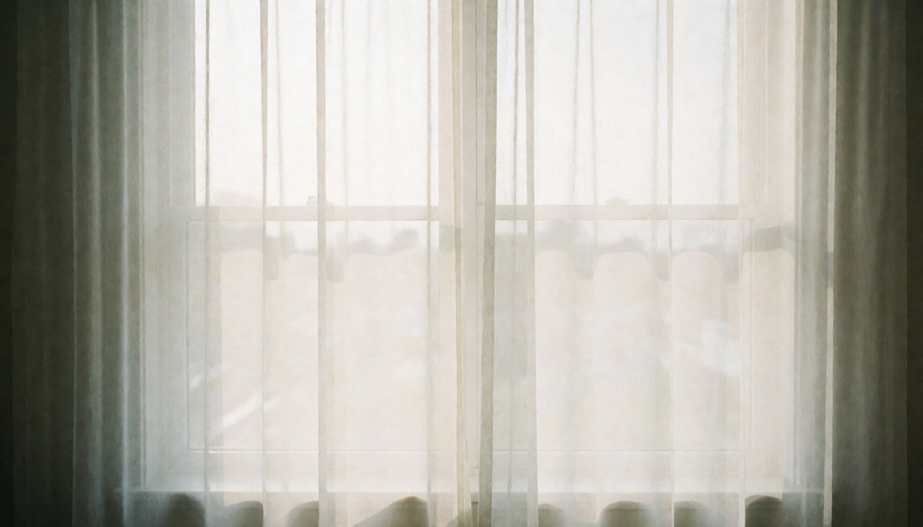 Bright window with translucent curtains providing a soft, airy background for professional human resources text.