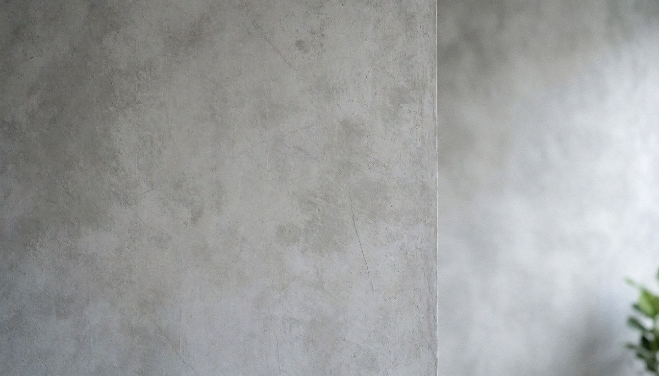 Textured gray industrial concrete wall serving as a clean background with ample negative space on the right for business text or logos.