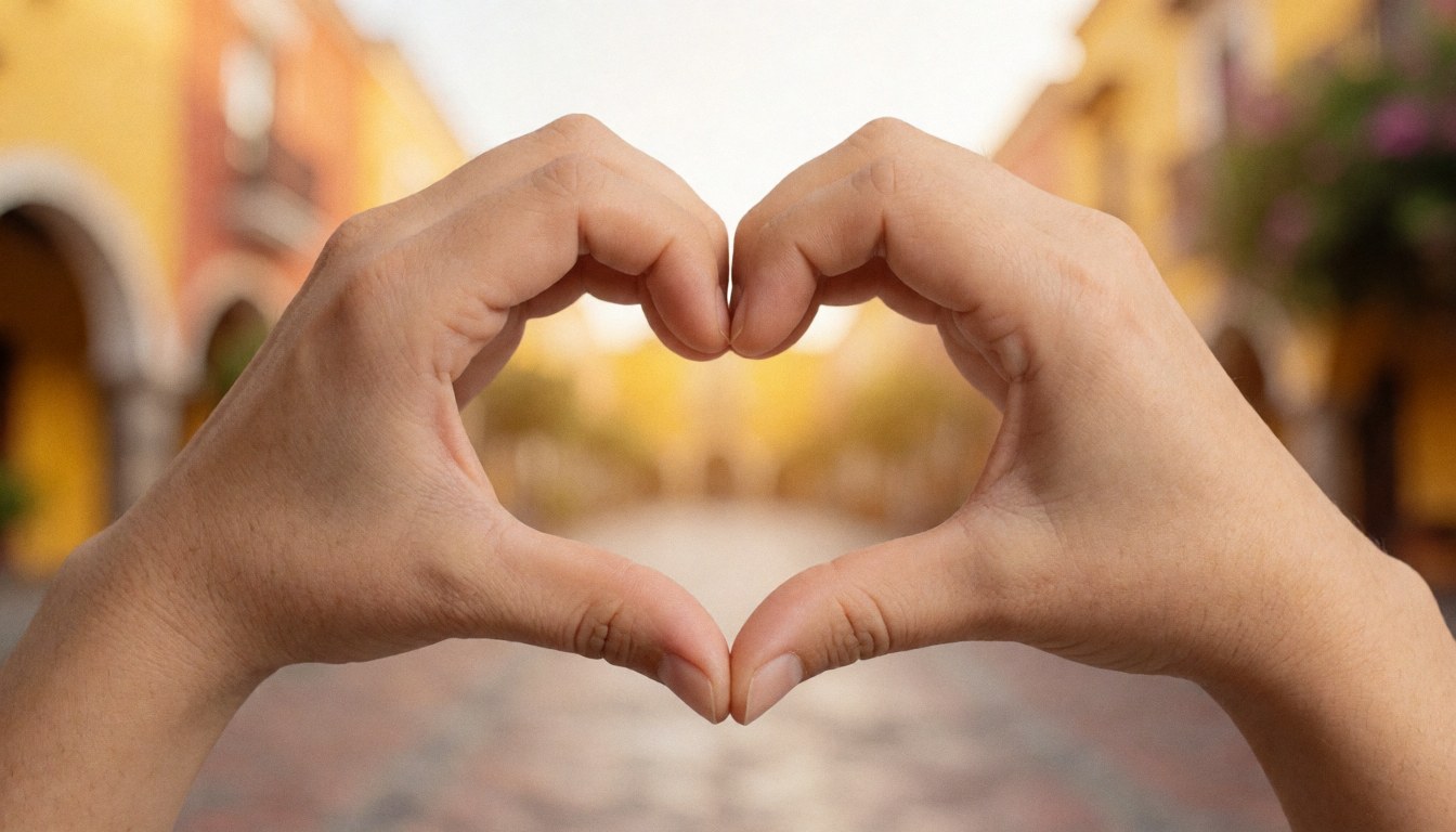 A soft, out-of-focus background featuring the silhouette of hands joined together, conveying warmth and community solidarity for nonprofit campaigns.