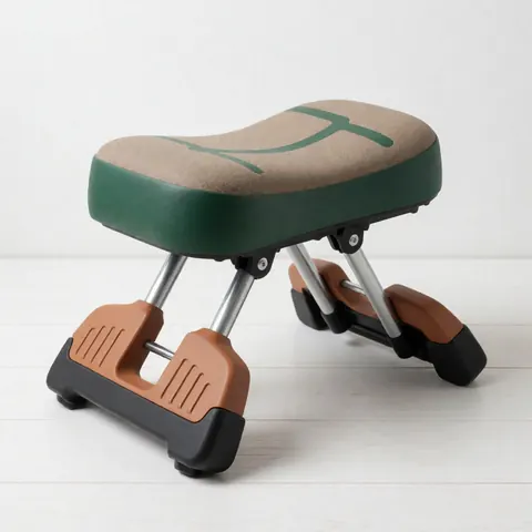 A white wooden garden kneeler seat designed for comfortable gardening work, shown against a clean white background.