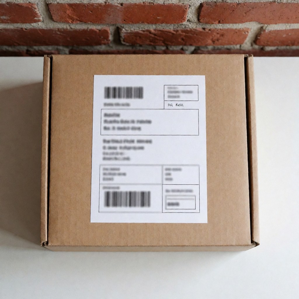 A sealed cardboard box ready for shipping, representing online store logistics and reliable delivery services for ecommerce businesses.
