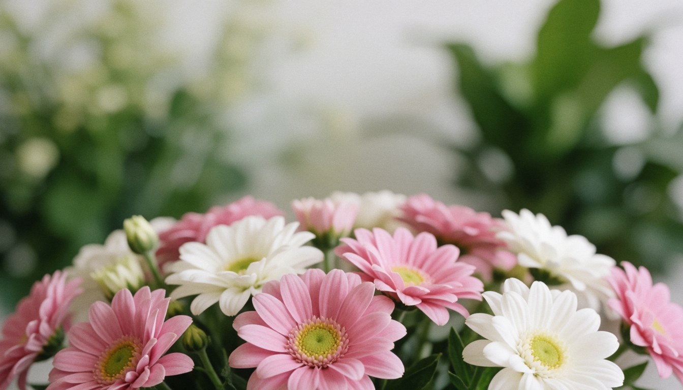Soft focus background of pink flowers suitable for text overlays and web design