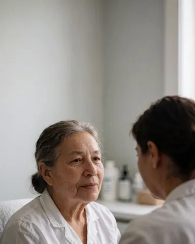 A smiling client with a relaxed and rejuvenated expression, showcasing the positive results of a professional spa treatment and massage therapy session.