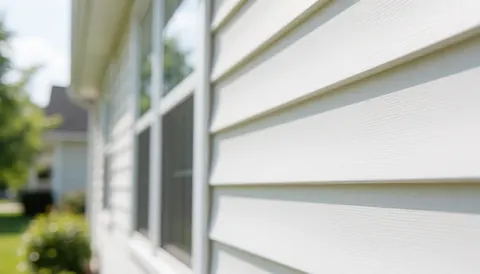 Clean white exterior wall of a house with a window, providing a bright and airy background suitable for heating repair service text overlays.