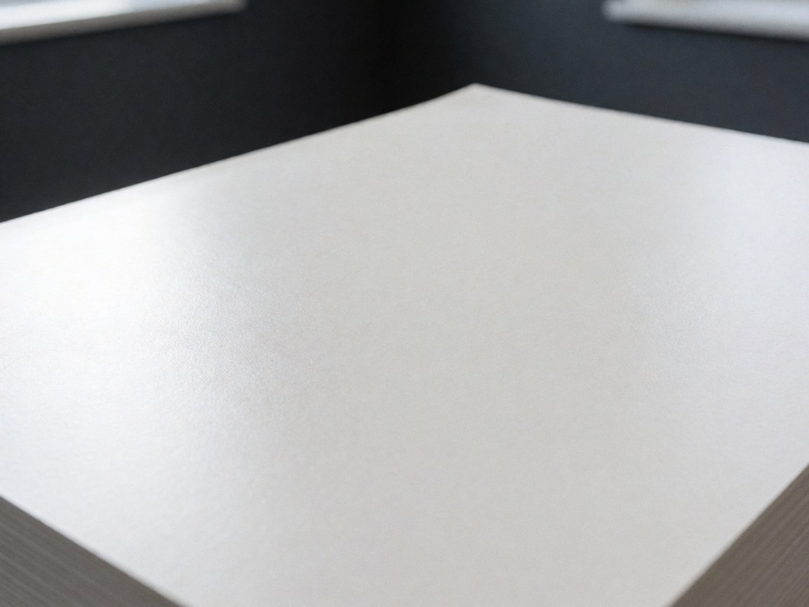 Close-up view of white bond paper with uniform texture, suitable for professional office printing and copy shop services.